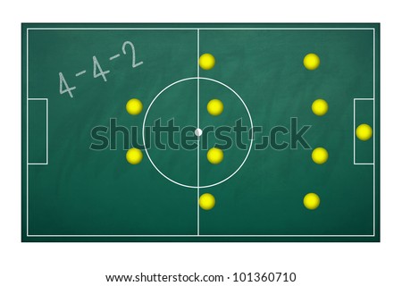 刨板计划战术4-4-2足球比赛-背景\/素材,运动\/娱