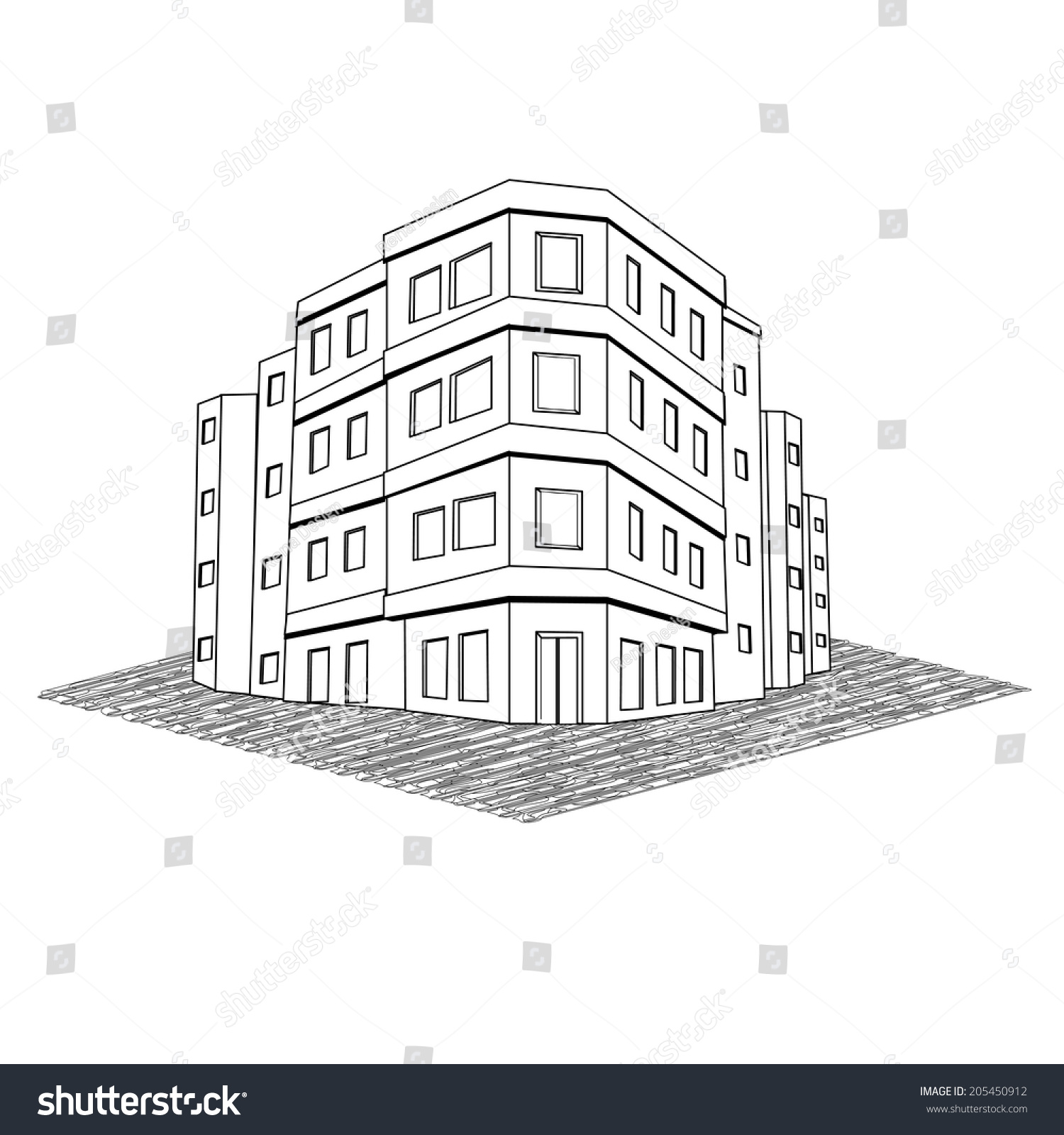 现公楼,公寓房地产- 建筑物 /地标