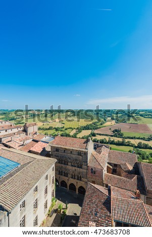 cordes-sur-ciel a village near albi in tarn midi-pyrenees