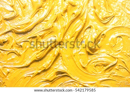 oil paint a macro picture. yellow abstract background.